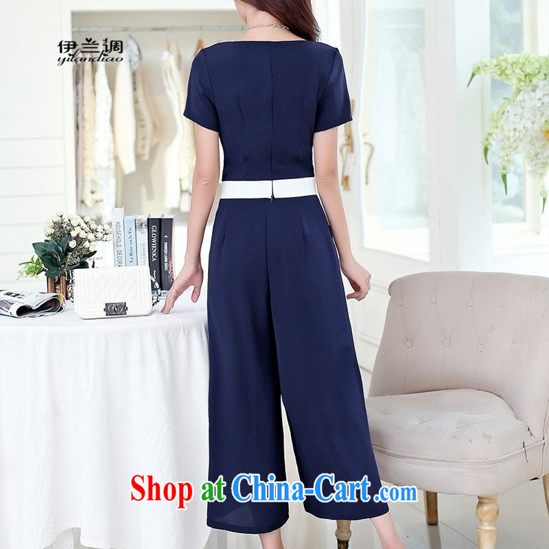 9 months female * 2015 summer new stylish female very casual package the code Wide Leg trousers two piece 22.025156 billion XXXL black, blue, and, shopping on the Internet
