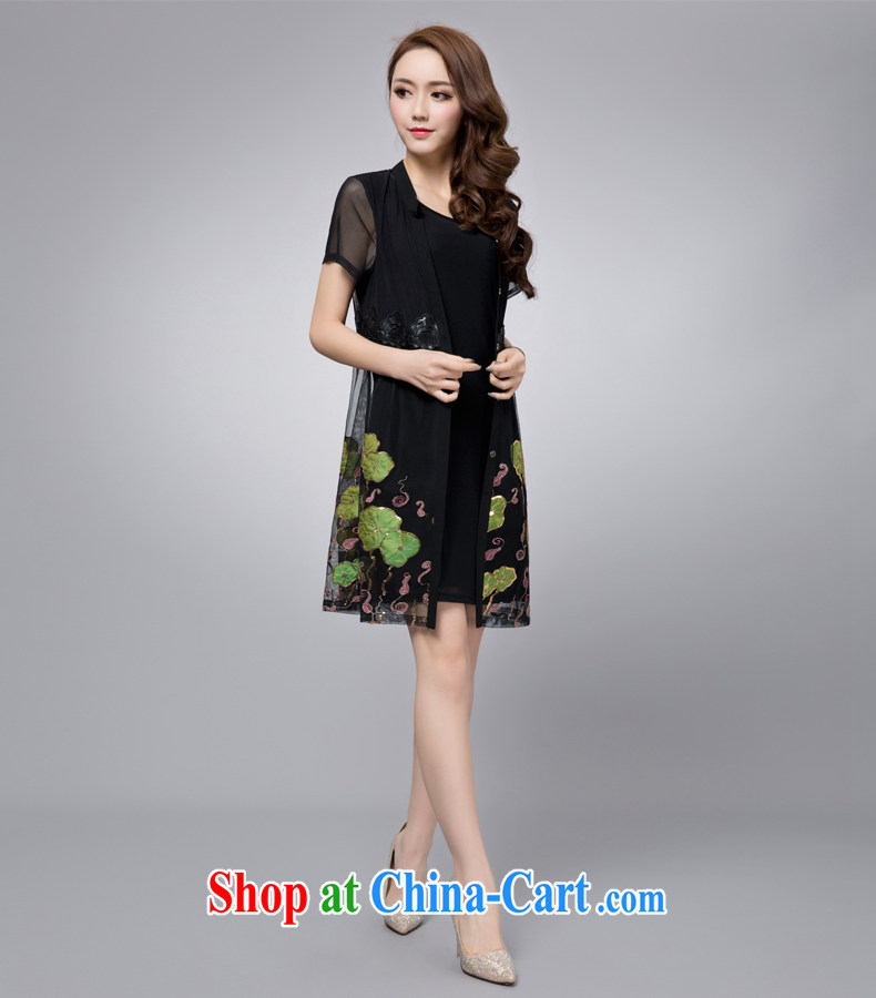 Red Star 2015 summer mom with thick MM leave of two short-sleeved dresses green code XXXL pictures, price, brand platters! Elections are good character, the national distribution, so why buy now enjoy more preferential! Health