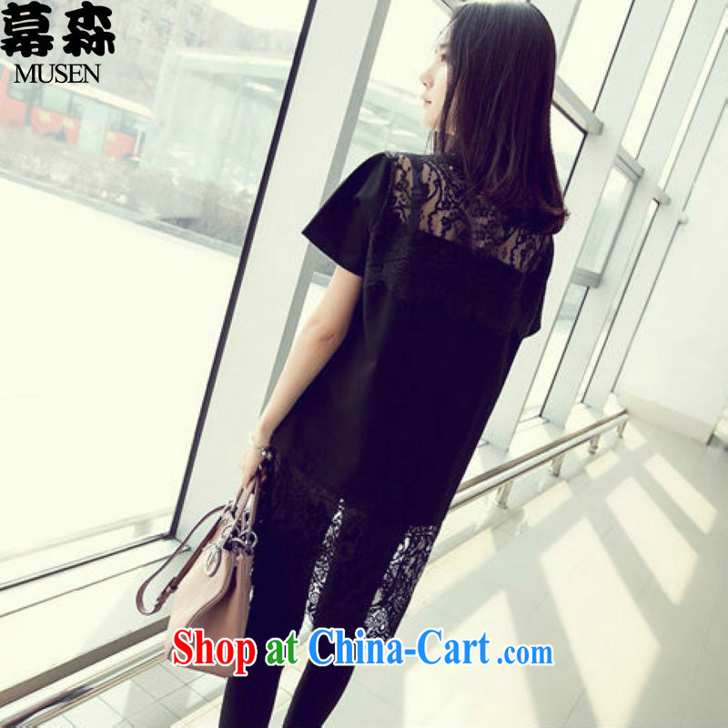 The sum 2015 women with large, lace stitching graphics thin stylish dresses 200 jack to wear long black XXXL, Sum, online shopping