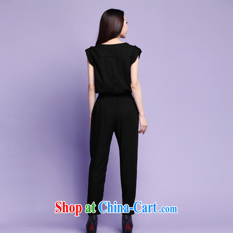 loved the Code women with thick, summer new king, Korean version with leisure-trousers-trousers 3723 dark blue XXXXL, loved (Tanai), online shopping