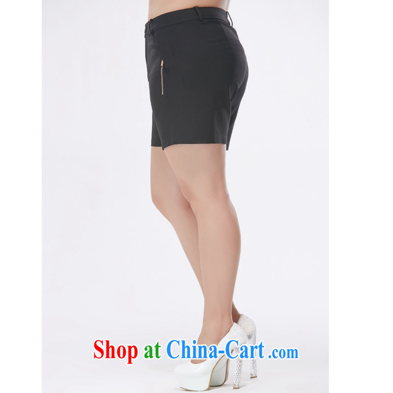 The MSSHE indeed XL women 2015 new summer MM fat waist in spring has been and shorts waist in 4760 black T 5, Susan Carroll, Ms Elsie Leung Chow (MSSHE), shopping on the Internet