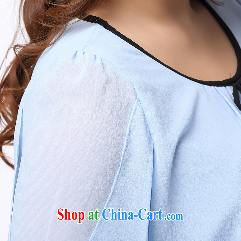 The Erez mark XL female summer new short-sleeved snow woven shirts fat people dress loose video thin T-shirt 11 blue XXXL (recommendations of chest 126 cm left and right) and the Erez. mark (OLAZY . MARK), online shopping