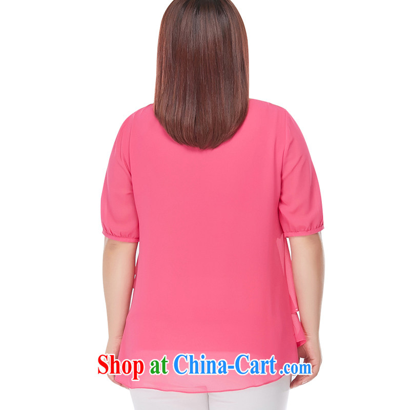 MSSHE XL girls 2015 new summer thick sister flouncing round-collar solid ice woven shirts 4698 sea blue 4 XL, Susan Carroll, Ms Elsie Leung Chow (MSSHE), shopping on the Internet