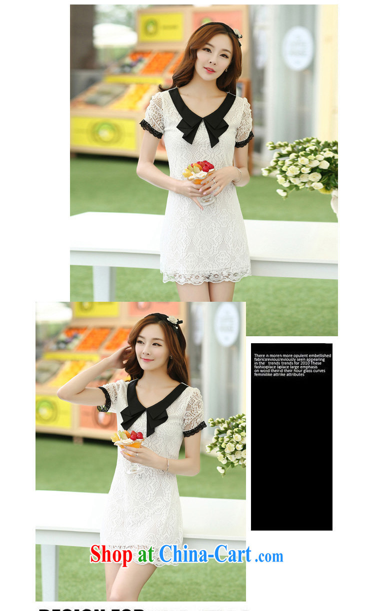 Morning would be 2015 summer New, and indeed increase, female Korean version mm thick graphics thin doll collar lace short-sleeved dresses beauty knocked color lace dress black 4 XL pictures, price, brand platters! Elections are good character, the national distribution, so why buy now enjoy more preferential! Health