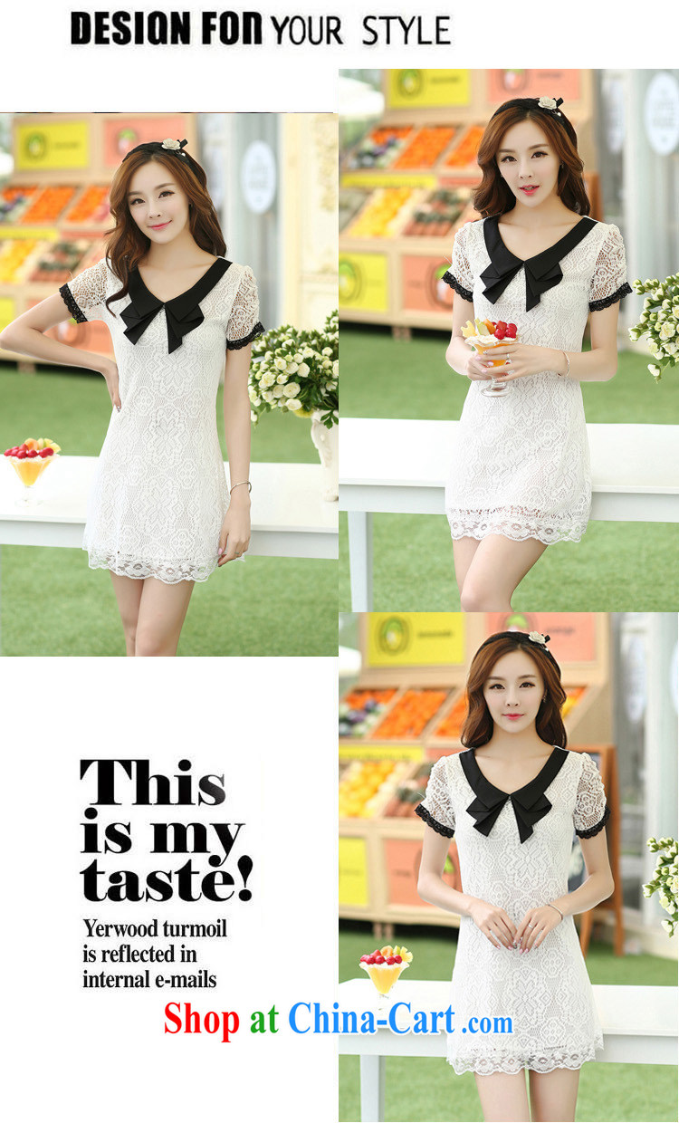 Morning would be 2015 summer New, and indeed increase, female Korean version mm thick graphics thin doll collar lace short-sleeved dresses beauty knocked color lace dress black 4 XL pictures, price, brand platters! Elections are good character, the national distribution, so why buy now enjoy more preferential! Health