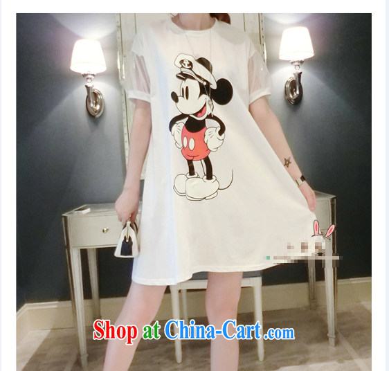 The sea 2015 summer new cotton Korean version relaxed thick MM cartoon stamp leisure Web yarn short-sleeved large code women dresses 9048 large white code are code pictures, price, brand platters! Elections are good character, the national distribution, so why buy now enjoy more preferential! Health