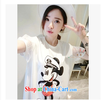 The sea 2015 summer new cotton Korean version relaxed thick MM cartoon stamp leisure Web yarn short-sleeved large code women dresses 9048 large white code are code pictures, price, brand platters! Elections are good character, the national distribution, so why buy now enjoy more preferential! Health