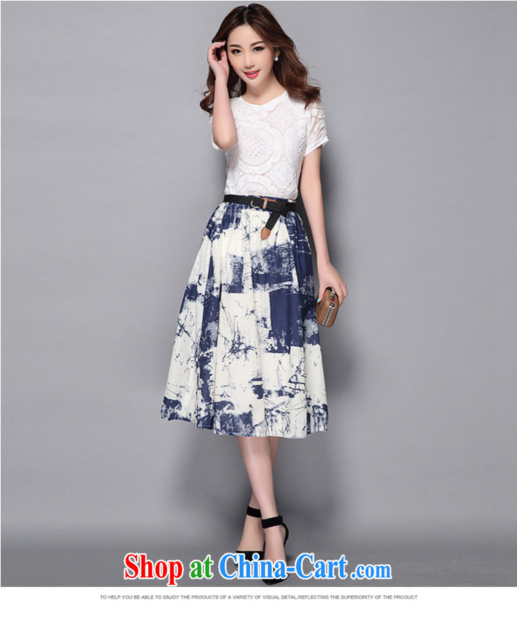 Zhe 2015 will be the European site with new, larger female lace T-shirt body skirt cotton two-piece painting stylish package white XXL pictures, price, brand platters! Elections are good character, the national distribution, so why buy now enjoy more preferential! Health