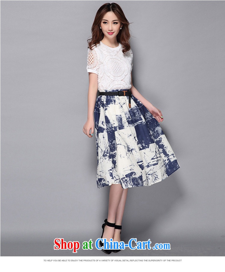 Zhe 2015 will be the European site with new, larger female lace T-shirt body skirt cotton two-piece painting stylish package white XXL pictures, price, brand platters! Elections are good character, the national distribution, so why buy now enjoy more preferential! Health