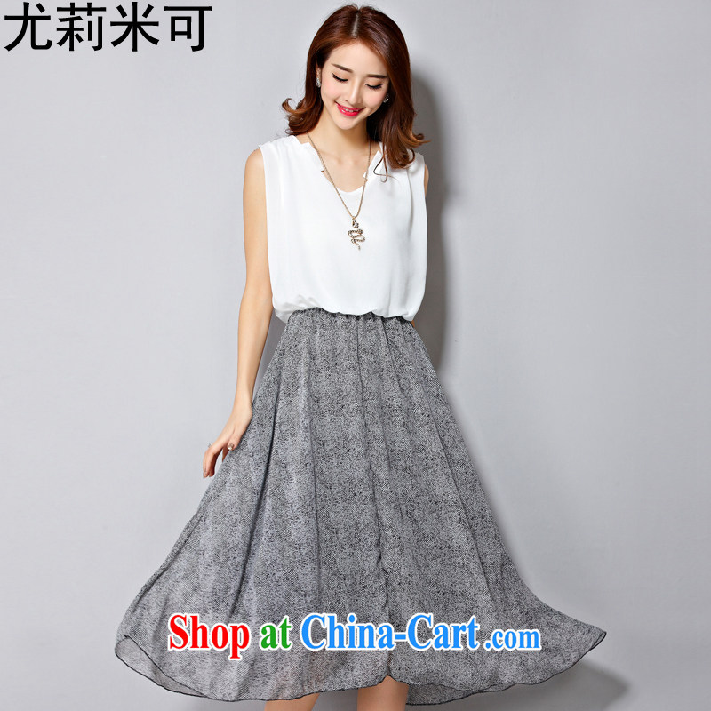 Julie M to 2015 new large code dress summer dress loose video thin beauty 108 white XXXXL, Julie M can be, and, shopping on the Internet