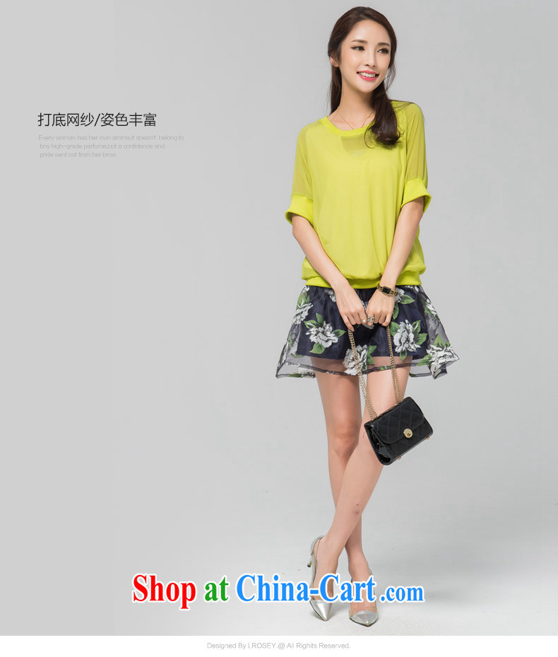 Blue Water larger female 2015 summer new thick MM relaxed beauty round-collar short-sleeve snow woven shirts T shirts yellow larger XXL pictures, price, brand platters! Elections are good character, the national distribution, so why buy now enjoy more preferential! Health