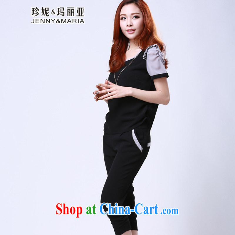 Jeanne & Mary 2015 summer new XL girls 7 pants and stylish lounge larger female Package Women 9020 black 4XL recommendations 180 - 200 jack, Jennifer & Maria (JENNY &MARIA), and, on-line shopping