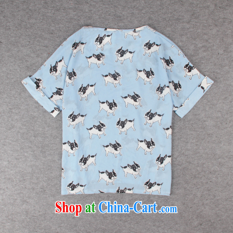 Yet the drug addiction, women are still dependent and indeed increase 200 Jack summer Korean half sleeve multi-colored snow woven short sleeve shirt T 6091 small dog XXXL, addiction, shopping on the Internet