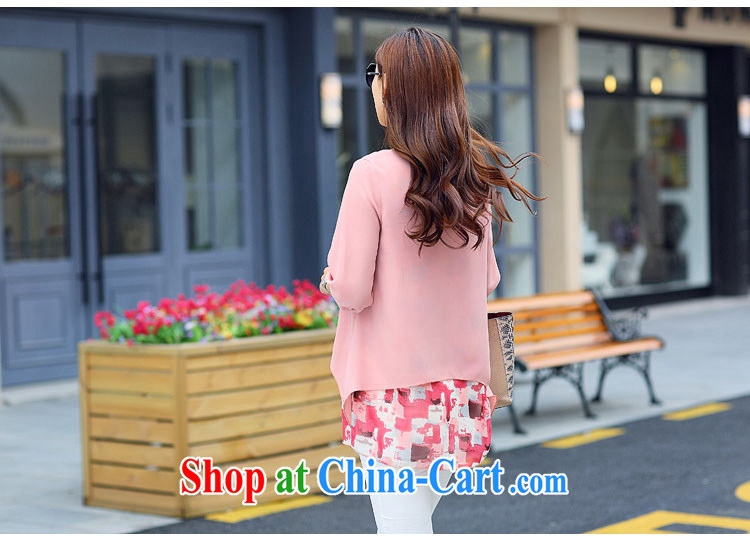 Cover Story, female thick mm summer Korean version of the new, fake two long, snow-woven shirts female half sleeve solid stamp T-shirt ladies pink XL pictures, price, brand platters! Elections are good character, the national distribution, so why buy now enjoy more preferential! Health