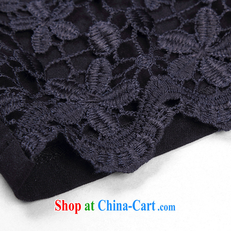Connie's dream in Europe and America, the female summer 2015 new, mm thick aura lace lace stitching spring beauty 7 Ms. pants pants s 3637 black XXXXXL, Connie dreams, shopping on the Internet