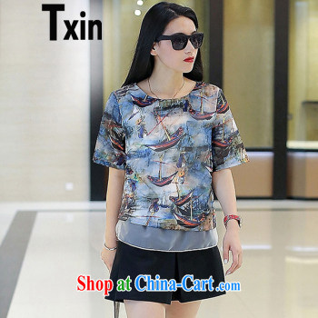 Txin Europe 2015 new, larger female and indeed graphics thin and loose stamp short-sleeved Korean version 100 snow ground woven dresses, long, summer 1777 dresses XXL 125 - 145 Jack pictures, price, brand platters! Elections are good character, the national distribution, so why buy now enjoy more preferential! Health