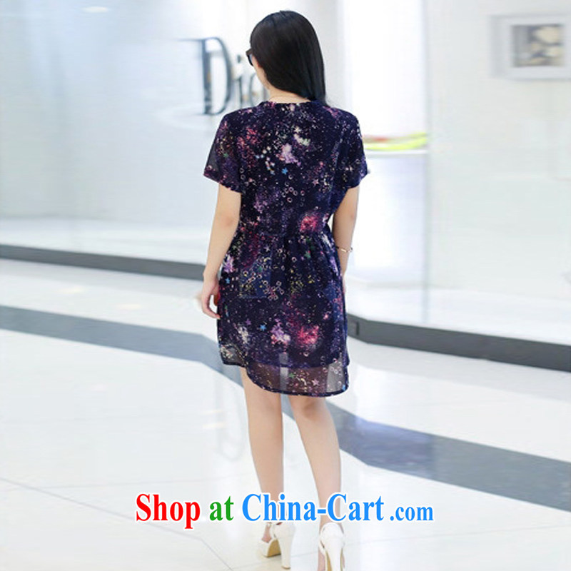 Txin Europe 2015 new, larger female and indeed graphics thin and loose stamp short-sleeved Korean version 100 snow ground woven dresses, long, summer 1777 dresses XXL 125 - 145 jack, Txin, shopping on the Internet