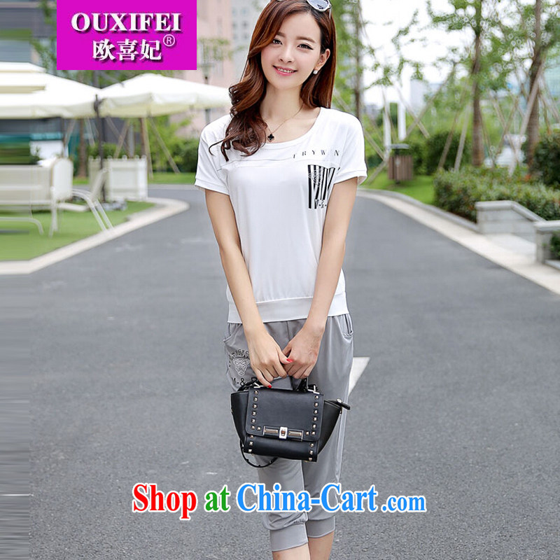 The National Free postage-thick MM campaign kit 2015 summer on the new larger female casual short-sleeved Korean version of the new, two-piece 2023 army green 4 XL weight 165 - 190 jack, the OSCE-hi Princess OUXIFEI), shopping on the Internet