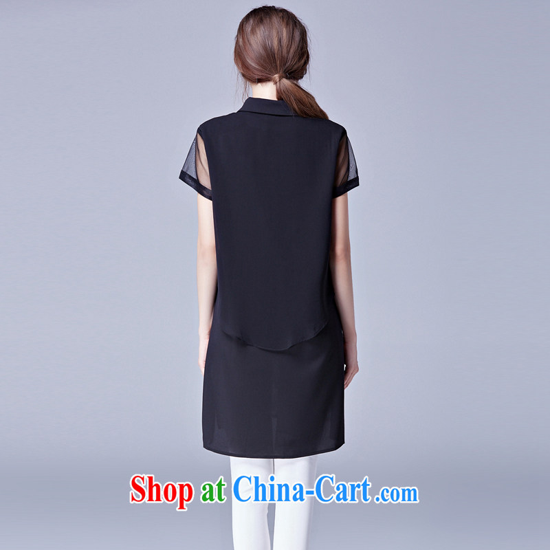 Connie's dream in Europe and America 200 Jack large, female summer is the increased emphasis on mm video slim, lichee stamp emulation, snow-woven shirts women s 3673 black XXXXXL, Connie dreams, shopping on the Internet