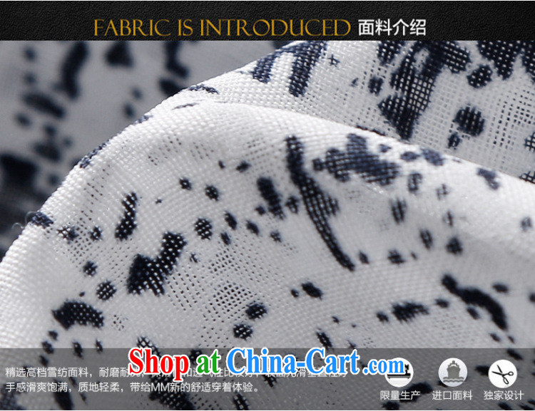 Morning would be 2015 and indeed increase, female summer bat sleeves floral stamp snow woven shirt short-sleeved video thin thick mm loose the waist stamp T shirt T-shirt Blue on white 4 XL pictures, price, brand platters! Elections are good character, the national distribution, so why buy now enjoy more preferential! Health
