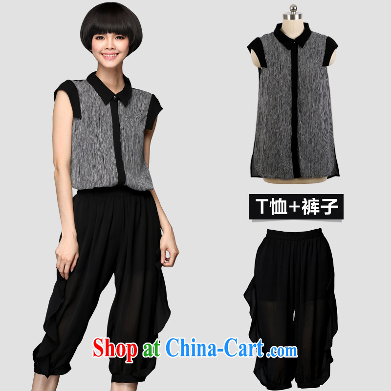Director of 2015 new summer XL women mm thick Korean short-sleeved snow woven backing + pants Kit 8116 Black Large Number 3 XL 160 Jack left and right of the Director (Smeilovly), online shopping