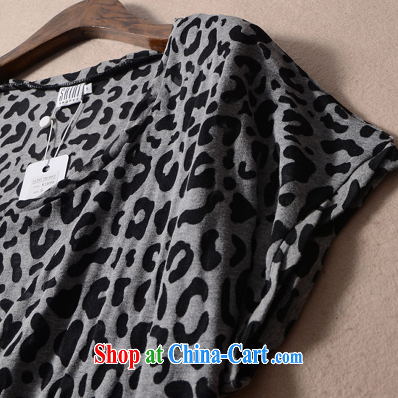 2015 mm thick summer with large foreign trade, women with the Single European T shirt leopard print short-sleeve slim, King, bwt dark Leopard color XL pictures, price, brand platters! Elections are good character, the national distribution, so why buy now enjoy more preferential! Health