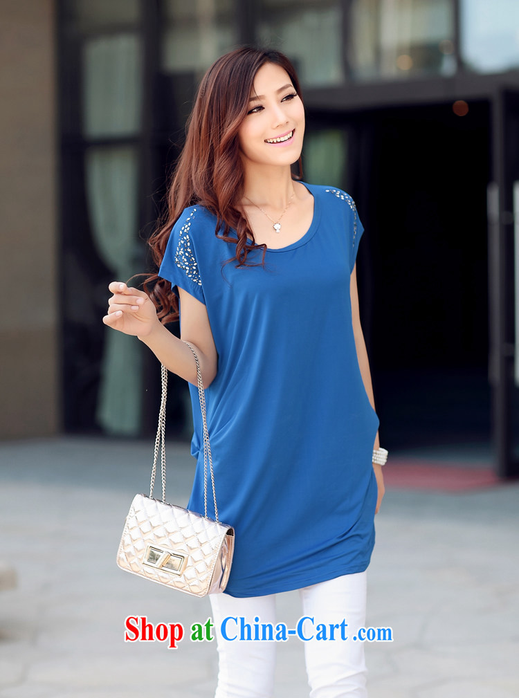 Summer 2015 new emphasis on 2015 mm larger female 200 Jack short-sleeved T-shirt Han version the fat and loose T-shirt sky blue XXXL pictures, price, brand platters! Elections are good character, the national distribution, so why buy now enjoy more preferential! Health