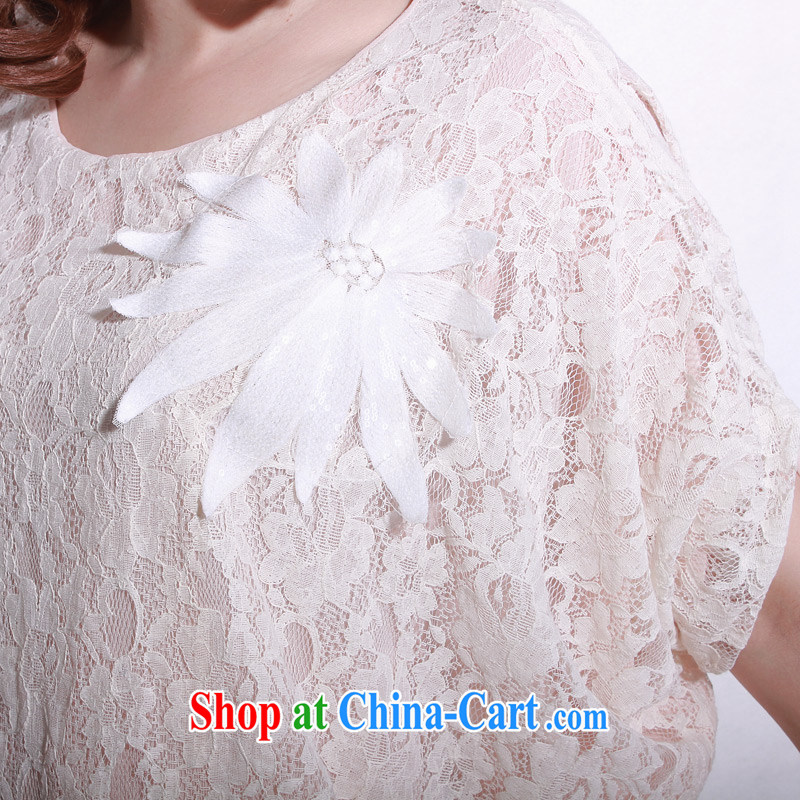 Director of the Advisory Committee summer wear loose video thin European stations is increasing, women mm thick, long, short-sleeved lace-yi skirt apricot loose all code, made the Advisory Committee (mmys), online shopping