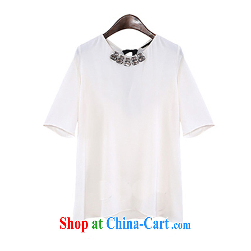 o Ya-ting 2015 New, and indeed increase, female summer mm thick loose video thin, short-sleeved shirt T Snow woven shirts white 3XL recommends that you 145 - 165 jack, O Ya-ting (aoyating), online shopping