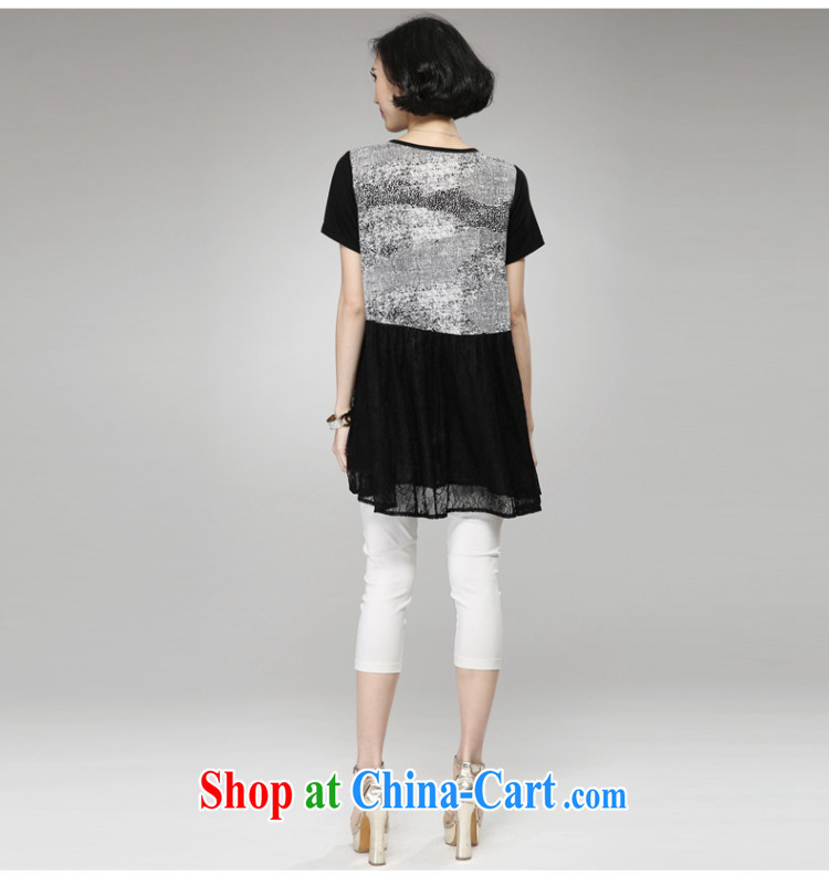 Courtney Cox colorful Cayman 2015 summer new thick sister XL girls thick mm thick, graphics thin, snow-woven lace loose short-sleeved dresses black Map Color 4 XL pictures, price, brand platters! Elections are good character, the national distribution, so why buy now enjoy more preferential! Health