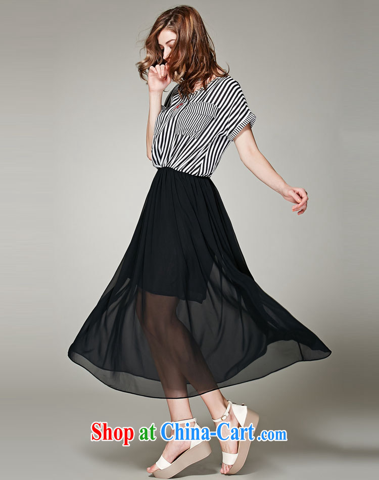 and the United States, 2015 will be in Europe and indeed the XL female summer new, mm thick beauty graphics thin black-and-white striped stitching leave two snow-woven dresses 3658 black XXXL pictures, price, brand platters! Elections are good character, the national distribution, so why buy now enjoy more preferential! Health