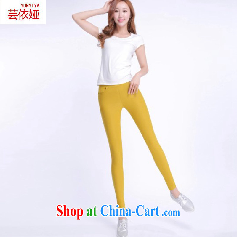 Soon Julia in summer 2015, the female new subsection, through high-pop-up graphics thin Elasticated waist castor trousers green M soon, according to Julia (YUNYIYA), online shopping