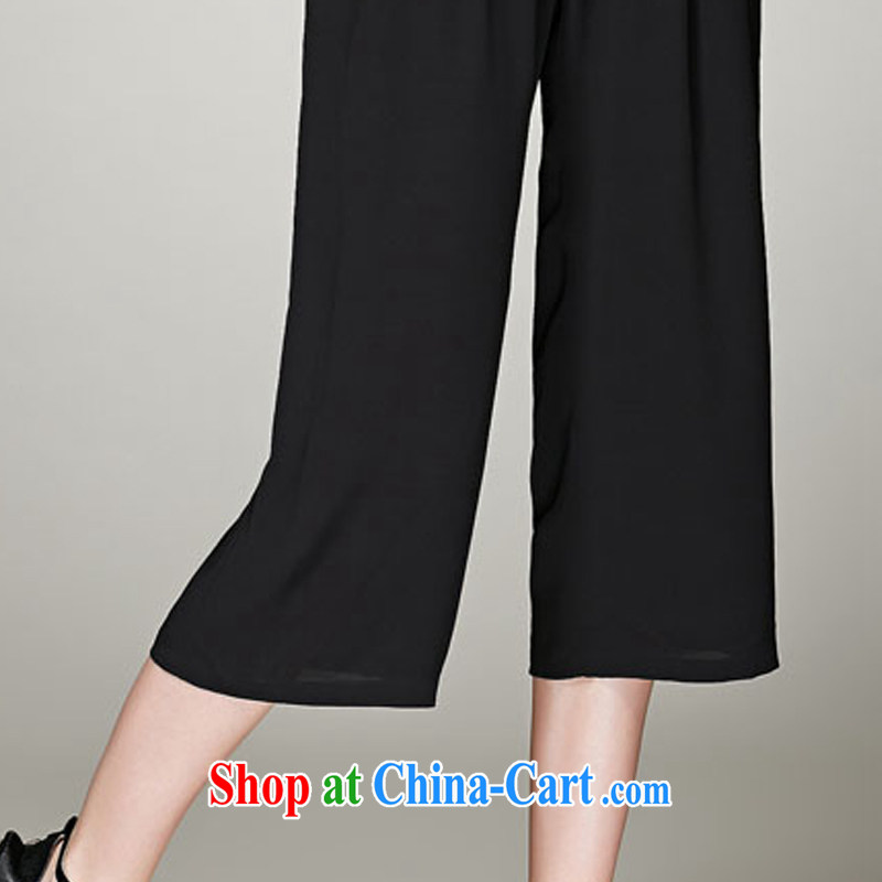 and the United States, 2015 will be in Europe and indeed the XL female new summer, mm thick loose video thin ice woven pants 7 pants Wide Leg trousers N 3651 black XXXL, the US could (RIUMILVE), shopping on the Internet