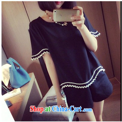 The Yi would be Connie, summer 2015 new Korean version loose the code girl with a short-sleeved shirt T shorts two pack leisure video thin 200 jack to wear 8029 black 4XL pictures, price, brand platters! Elections are good character, the national distribution, so why buy now enjoy more preferential! Health
