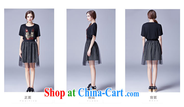 and the United States, will be the 2015 is indeed increasing, female summer new kit mm thick beauty graphics thin stylish european short-sleeved shirt T body skirt two piece black XXXL pictures, price, brand platters! Elections are good character, the national distribution, so why buy now enjoy more preferential! Health