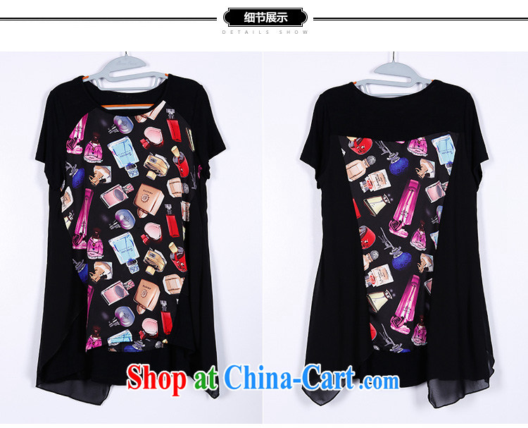 EKDI/clothing and express the Code women's clothing 2015 new Summer in Europe and stylish graphics thin loose stamp T-shirt T shirt black XL pictures, price, brand platters! Elections are good character, the national distribution, so why buy now enjoy more preferential! Health