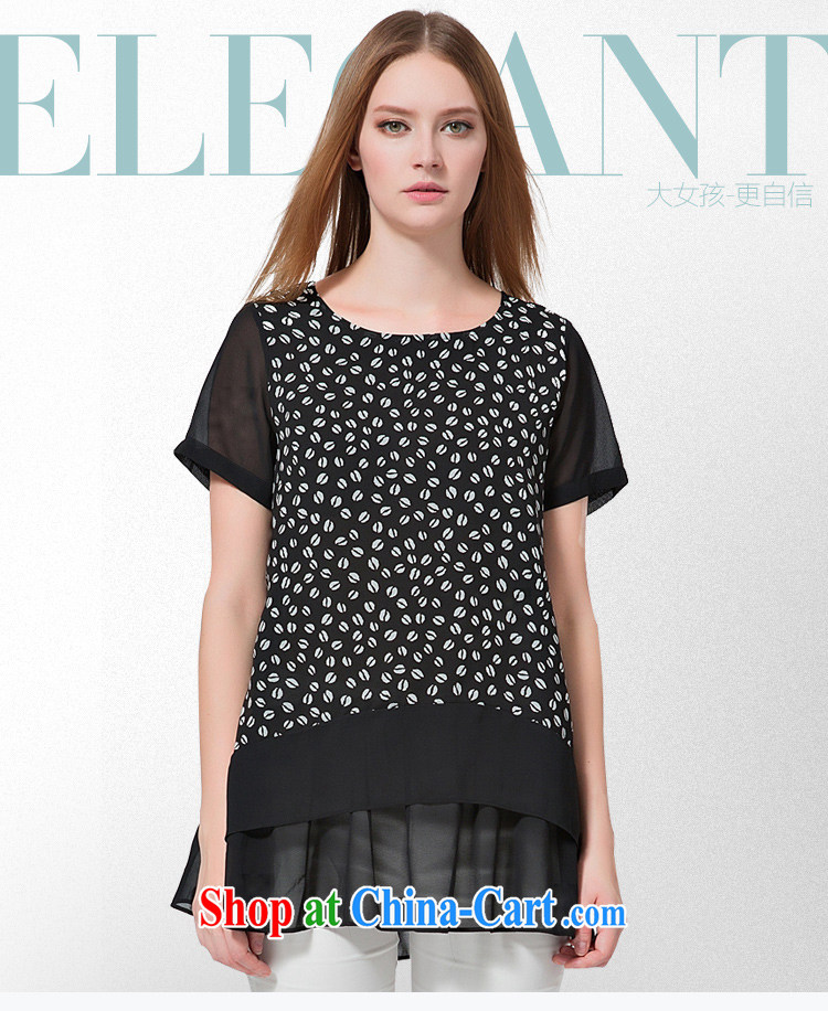 EKDI/clothing and express the Code women 2015 new Europe loose lips stamp snow woven short-sleeved T shirt T-shirt black 3 XL pictures, price, brand platters! Elections are good character, the national distribution, so why buy now enjoy more preferential! Health