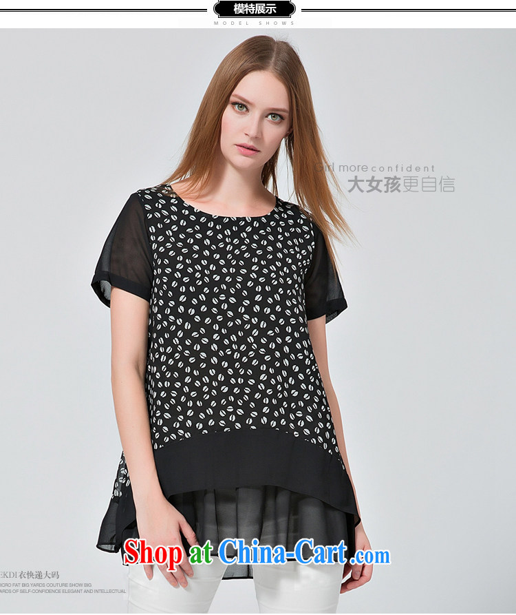 EKDI/clothing and express the Code women 2015 new Europe loose lips stamp snow woven short-sleeved T shirt T-shirt black 3 XL pictures, price, brand platters! Elections are good character, the national distribution, so why buy now enjoy more preferential! Health