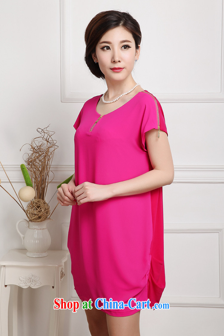 The Kent summer, middle-aged mother with snow-woven into color dresses Korean Beauty round-collar OL Ms. aura skirts solid color the fat and short-sleeved, long skirt blue XXXL pictures, price, brand platters! Elections are good character, the national distribution, so why buy now enjoy more preferential! Health