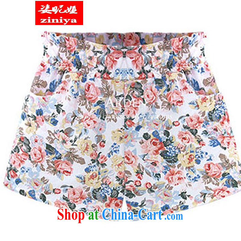 Colorful nickname Julia new, larger female shorts thick mm summer 3 stamp duty a short hot pants 200 Jack leisure XL elastic short pants white XXXXL, colorful nicknames, and shopping on the Internet