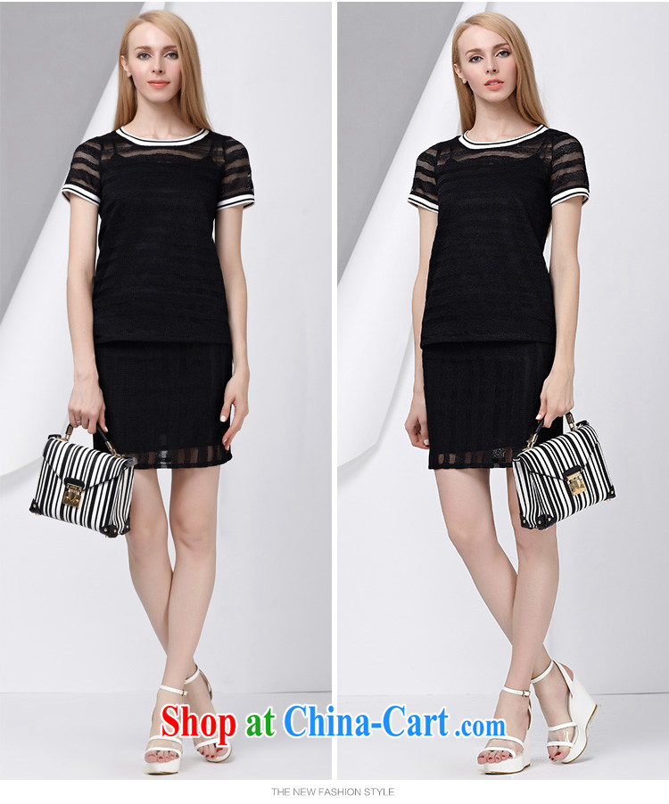 cheer for 2015 larger female summer new Korean version 100 ground lace shirt graphics thin black-out poverty large short-sleeved shirt T 2802 black 3 XL pictures, price, brand platters! Elections are good character, the national distribution, so why buy now enjoy more preferential! Health
