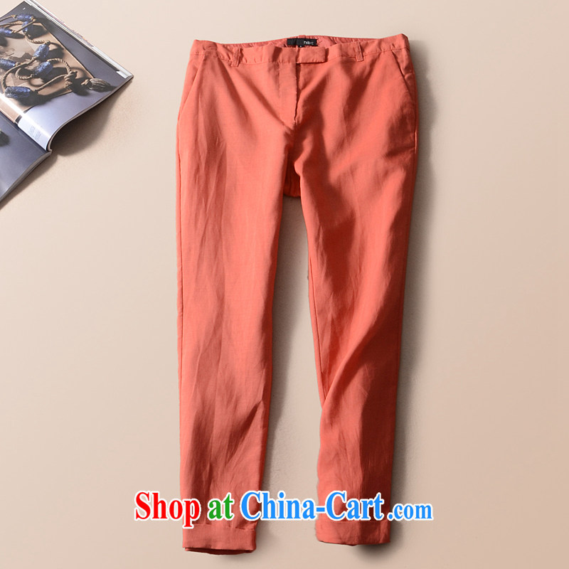 2015 mm thick summer large foreign trade, female original single 7 European pants castor pants linen pants King code 7M3 orange 16 pictures, price, brand platters! Elections are good character, the national distribution, so why buy now enjoy more preferential! Health