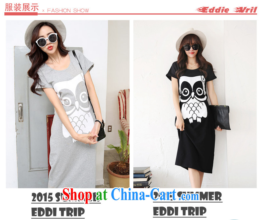 EddieVril large, cotton T-shirt skirt summer 2015 new stamp long, short-sleeved dress code the dress video thin P 66 light gray L pictures, price, brand platters! Elections are good character, the national distribution, so why buy now enjoy more preferential! Health