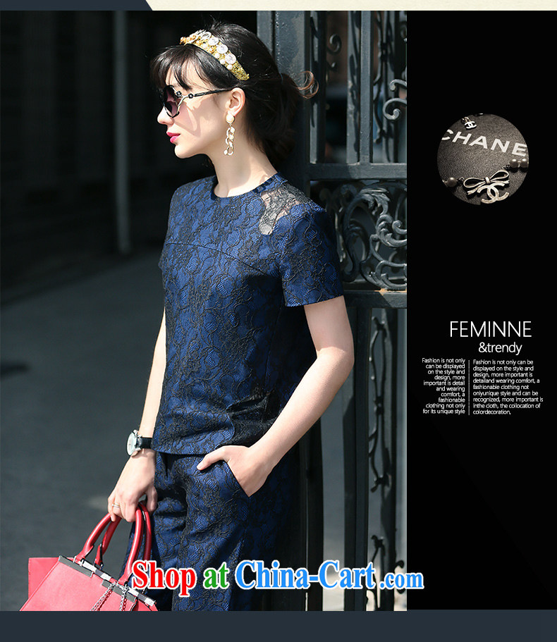 The European site 2015 spring and summer new casual stylish package girls summer name Yuan small incense, two-piece short sleeve large, navy XXXL Kit pictures, price, brand platters! Elections are good character, the national distribution, so why buy now enjoy more preferential! Health