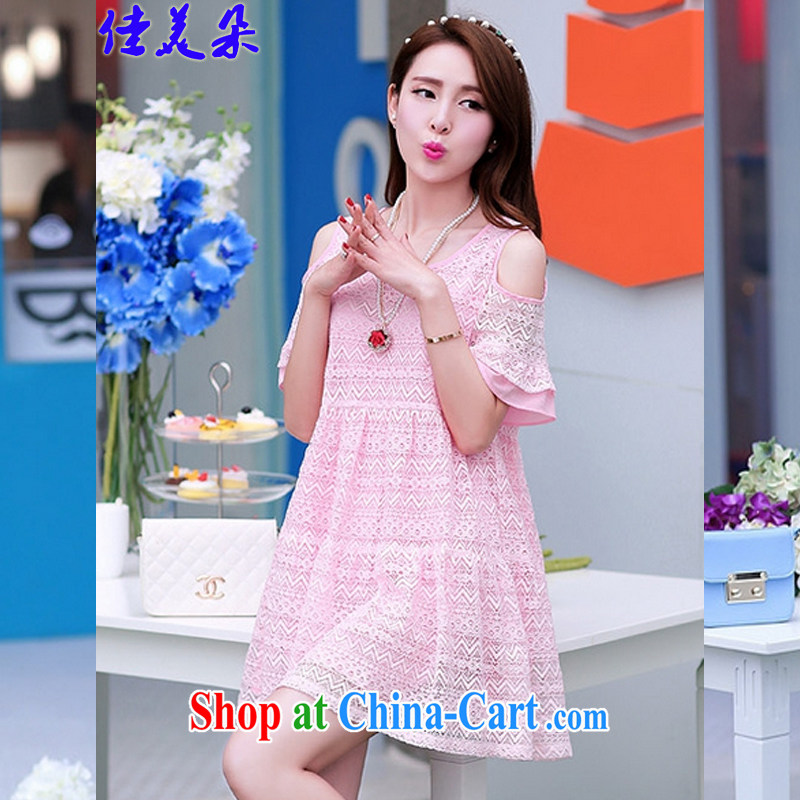 Good flower 2015 focused on her sister and indeed increase, female Spring Summer mm thick Korean video thin lace snow woven dresses 9209 #blue 2 XL 125 - 135 Jack left and right, good and flower (JIA MEI DUO), online shopping