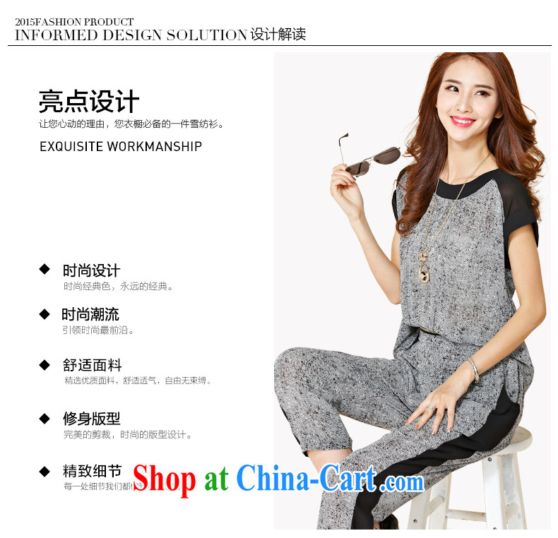 Woman mirror summer new cotton Ma T-shirt 7 Harlan pants Two Piece Set with #N 6878 sky gray 3XL pictures, price, brand platters! Elections are good character, the national distribution, so why buy now enjoy more preferential! Health