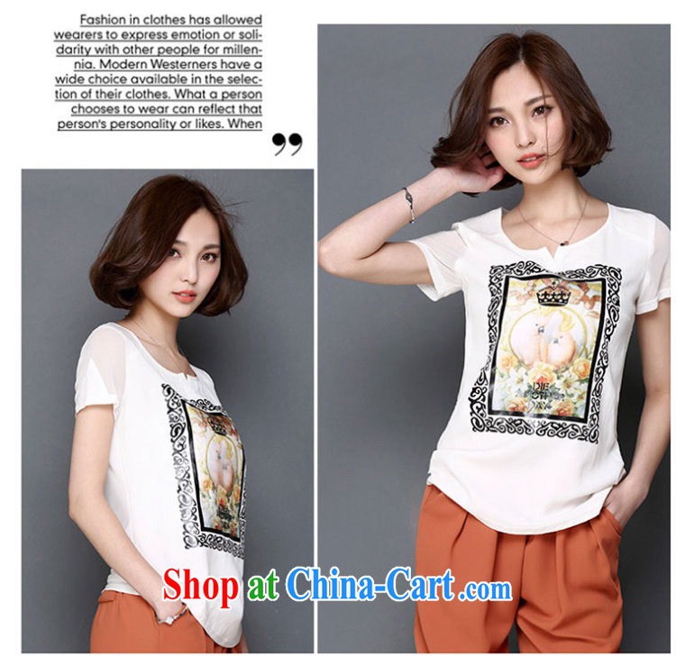 Hong Kong Honey Love 2015 the Code women mm thick beauty Korean lax 3D Three-dimensional stamp short-sleeved T-shirt Web yarn, solid black T-shirt XXXXL (180 - 200 ) jack pictures, price, brand platters! Elections are good character, the national distribution, so why buy now enjoy more preferential! Health