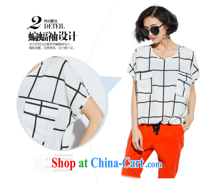 Eternal Su-eternal-soo and indeed increase female thick mm summer 2015 new loose video thin plaid T pension white 3XL pictures, price, brand platters! Elections are good character, the national distribution, so why buy now enjoy more preferential! Health