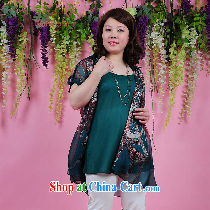 His wife on the code female 15 spring and summer new small shirt sauna silk two short-sleeved shirt 7077450 purple 71 23