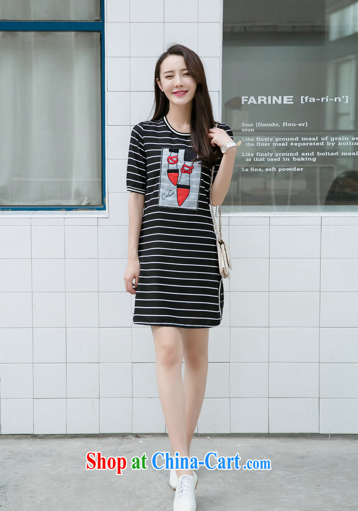 ZZ &FF 2015 summer new, larger cuff in Yau Ma Tei cotton embroidery relaxed dress stripes skirt solid A Field skirt girls DM 9113 white M pictures, price, brand platters! Elections are good character, the national distribution, so why buy now enjoy more preferential! Health